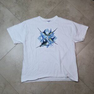 Guy Harvey Big Four Front-Print Tee White XL